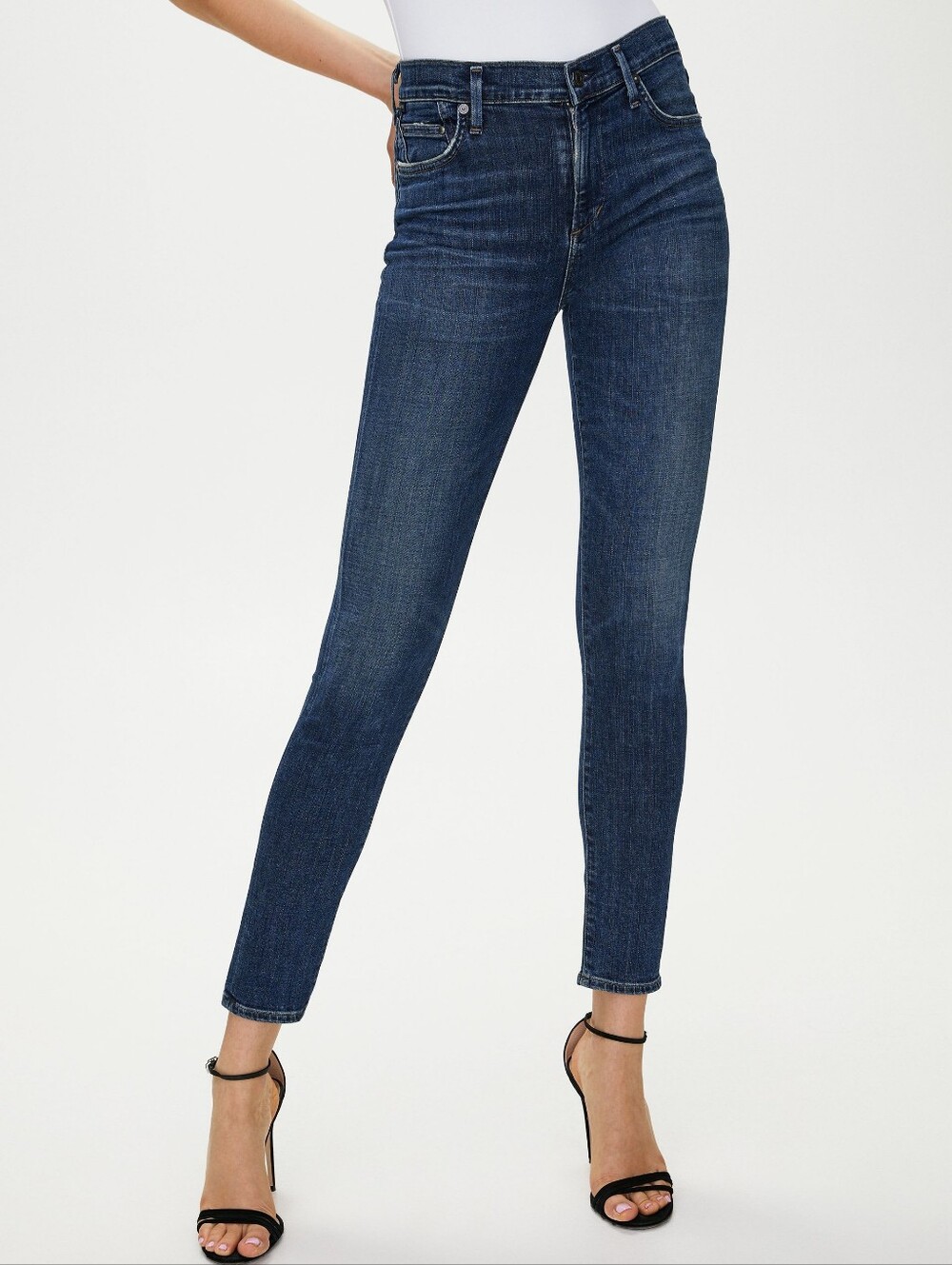 Citizens of Humanity Rocket Ankle High Rise Skinny Blue Denim Jeans 25